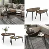 Ensemble de tables basses Vicco Veyo Noyer/noir 98x60cm Voir les images du produit 8