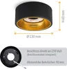 SSC-LUXon 4 Stück OLINO Deckenlampe schwarz gold rund mit Produktbild-Vorschau 6