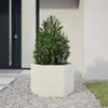 vidaXL Fioriera esagonale bianca 69x60x45 in acciaio Anteprima dell’immagine prodotto 2