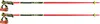 Two red ski poles with black and yellow grips and straps are shown against a white background. Produktbild-Vorschau