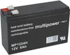 Multipower Blei-Akku MP1224H 12V 6Ah Hochstrom Faston 6,3mm Produktbild-Vorschau 1