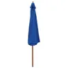 vidaXL Parasol avec mât en bois 350 cm bleu Voir les images du produit 8