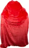 The back of a red wearable blanket with sleeves is shown against a white background. It has a large pocket on the back. Náhľad obrázku produktu