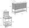 sweeek - Außenküche aus Edelstahl mit Holzkohlegrill und Produktbild-Vorschau 6