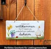 Retro Blechschild HERZLICH WILLKOMMEN Schild - willkommen Produktbild-Vorschau 2