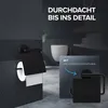 Schwarze Edelstahl-Toilettenpapierhalterung selbstklebend Produktbild-Vorschau 6