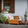 KADAX parkbank van hout met rugleuning, 119 cm, geschikt Productafbeelding-voorbeeld 3