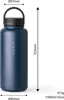 Trinkflasche Edelstahl 1L Thermo Flasche Sport isoliert Produktbild-Vorschau 3