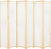 A room divider composed of six folding panels, made of a wooden frame and white fabric. Anteprima dell’immagine prodotto