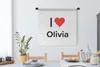 MuchoWow® Wandteppich Wandbehang Ich liebe - Olivia - Produktbild-Vorschau 2