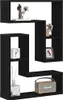 vidaXL Wandregal 2 stk. Schwarz Eichen-Optik 50 x 15 x 85 Produktbild-Vorschau 3