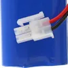Close-up of a battery connector with wires attached to a blue battery pack. Podgląd zdjęcia produktu