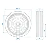 Vollgummi ERSATZRAD Metall 200x60 statisch/dynamisch Produktbild-Vorschau 2