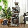 Outsunny Gartenbrunnen, Solar Springbrunnen, Zierbrunnen Produktbild-Vorschau 2