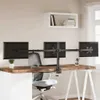 vidaXL Stolní držák pro 3 monitory Černá ocel VESA 75/100 Náhled obrázku produktu 4