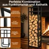 Ikodm Holzregal für Kamin mit Ablage und 3 Höhen, 45 × 32 × Produktbild-Vorschau 3