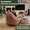 Dreamroots Bean Bag, Puf 90x90x100 cm, pufa z wypełnieniem, Podgląd zdjęcia produktu 6