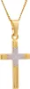 Gold Anhänger Kreuz mit Goldkette  333-8 Karat Gold Produktbild-Vorschau 3