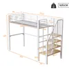 Merax Patrová postel 90x200cm s úložným prostorem a schody, Náhled obrázku produktu 6