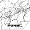 MuchoWow® Poster Karte - Wuppertal - Karte - Stadtplan Produktbild-Vorschau 1