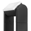 A close-up studio shot of a modern black outdoor LED light fixture with a white diffuser. Produktbild-Vorschau