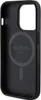 The image shows the inside of a black iPhone case with the Guess logo and MagSafe ring visible. Náhľad obrázku produktu
