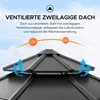 Diagram illustrating the ventilated double-layer roof of a gazebo. Produktbild-Vorschau