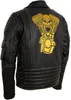 Retro Motorrad Lederjacke mit Protektoren und eingenähtes Produktbild-Vorschau 4