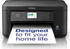 A black Epson Expression XP-5200 printer is shown printing a sheet of paper with the text 'Designed to fit your home life' in blue. Náhled obrázku produktu