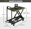 Scherenhubwagen hydraulisch 225 kg Tragkraft Hubbereich Produktbild-Vorschau 3