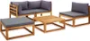 set da giardino 5 pezzi con cuscini in legno massiccio di Anteprima dell’immagine prodotto 29