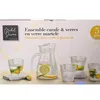 Glaskaraffe mit Deckel 1 Liter inkl. 4 Gläser 5 teiliges Produktbild-Vorschau 5