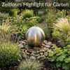 Kugelbrunnen aus matt gebürstetem Edelstahl D: 38 cm – Produktbild-Vorschau 4