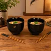 4er Set Soft Ramenschalen 500ml Schwarz & Weiß mit Produktbild-Vorschau 7