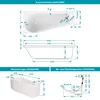 Calmwaters® Raumsparende Eckbadewanne 160x70 cm, Set mit Produktbild-Vorschau 6
