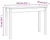vidaXL Konzolový stolek bílý 110x40x75 cm Masivní Náhled obrázku produktu 8