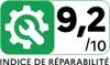 A green square with a white gear and wrench icon, next to the number 9.2/10, with the text "INDICE DE RÉPARABILITÉ" below. Náhľad obrázku produktu