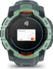 A close-up, front-facing view of a Garmin smartwatch displaying a Mastercard payment interface. Voir les images du produit