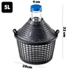 KADAX glazen ballon met kunststofmand "Alatri", smalle Productafbeelding-voorbeeld 3
