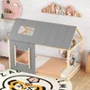 OKWISH Lit Enfant 90x200 cm - Lit Cabane avec Toit et Voir les images du produit 1