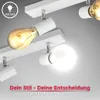 B.K.Licht Lampada da soffitto con 2 faretti orientabili, Anteprima dell’immagine prodotto 5