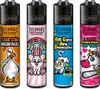Clipper Reibradfeuerzeuge Mix Slogan #7, 4 Stück Produktbild-Vorschau 1