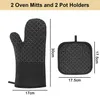 Ofenhandschuhe Topflappen 4er Set, 300℃ Hitzebeständige Produktbild-Vorschau 5