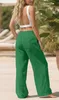 ASKSA Pantalon en lin pour femmes, modèle été, coupe Voir les images du produit 4