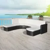 vidaXL 4-tlg. Garten-Lounge-Set mit Auflagen Poly Rattan Produktbild-Vorschau 4