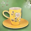 Mila Keramik Espresso-Tasse mit Untertasse Bienenblüte Produktbild-Vorschau 4