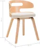 The Living Store Esszimmerstühle 4 Stk. Creme Bugholz und Produktbild-Vorschau 7