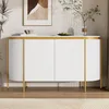 Merax Sideboard Kommode mit 4 Türen, ovale Anrichte mit Produktbild-Vorschau 5
