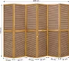 Homestyle4u Screen room divider 6 kusov drevo bambus hnedá Náhľad obrázku produktu 15