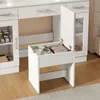 AIORBER Schminktisch mit LED Spiegel und Hocker, 3 Produktbild-Vorschau 9